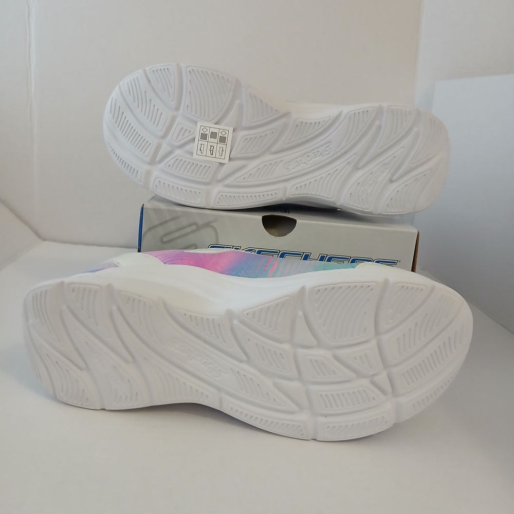 Skechers Kids Tie-Dye Pastel Sneaker - Mint, Pink & Lavender - Picture 3 of 8
